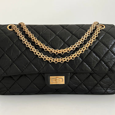 Chanel 2.55 black leather ref. 7923